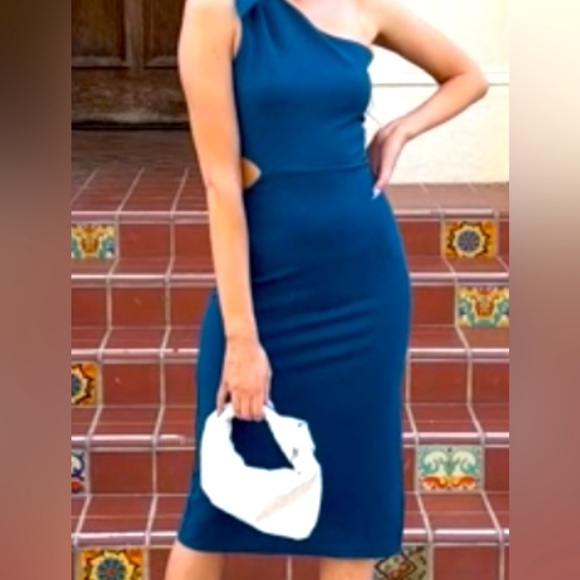 New Women's Summer Dress One Shoulder Sleeveless L/XL - Picture 2 of 3